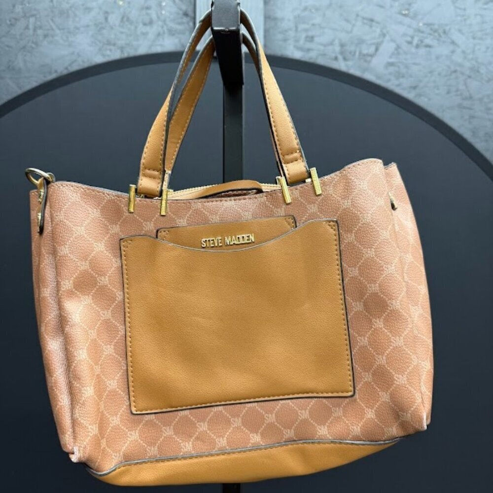 Steve Madden Logo Brown Shoulder Bag